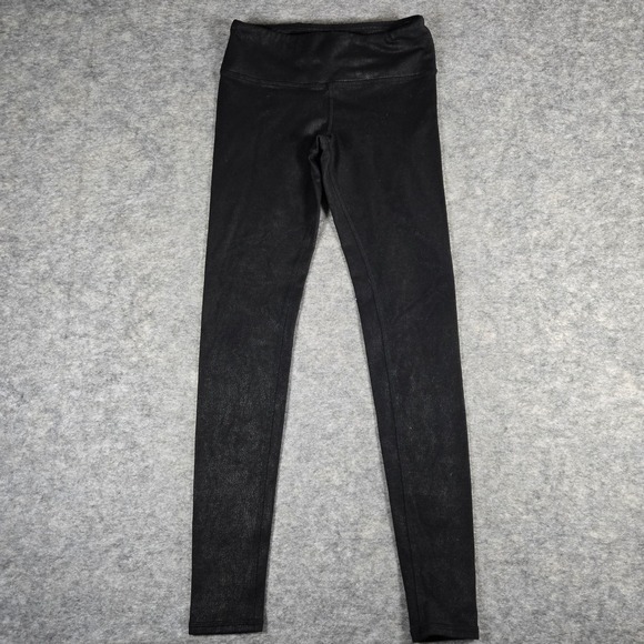 ALO Yoga Pants - Alo Womens Black Crackle Moto High Waist Leggings XS